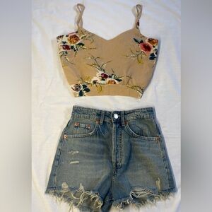 Zara Jean shorts, Top has no brand.